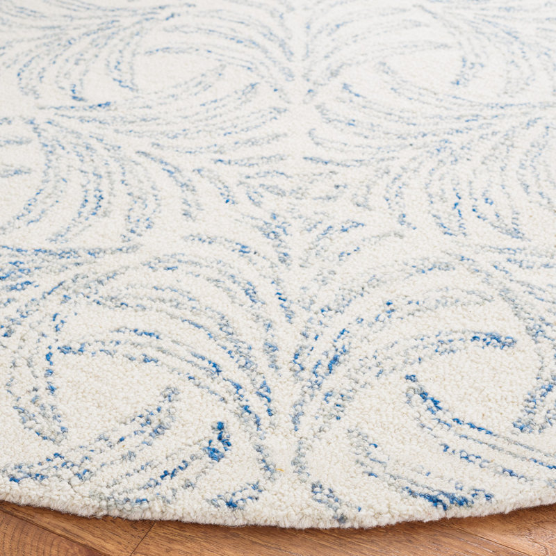 Jardin Hand Tufted Performance Floral Rug, Round 6'