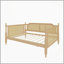 Lit de jour en rotin de style traditionnel avec lit gigogne double pour un espace limité, chambre d'amis, pas de sommier tapissier, noyer antique-129230663-129230666