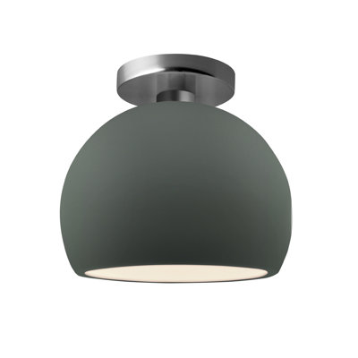 Single Light Ceramic LED Semi Flush Mount
