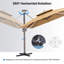 Parasol double déporté de 3,35 m x 2,74 m, base incluse-1451494534