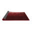 Tapis abstrait en laine rouge-996461993