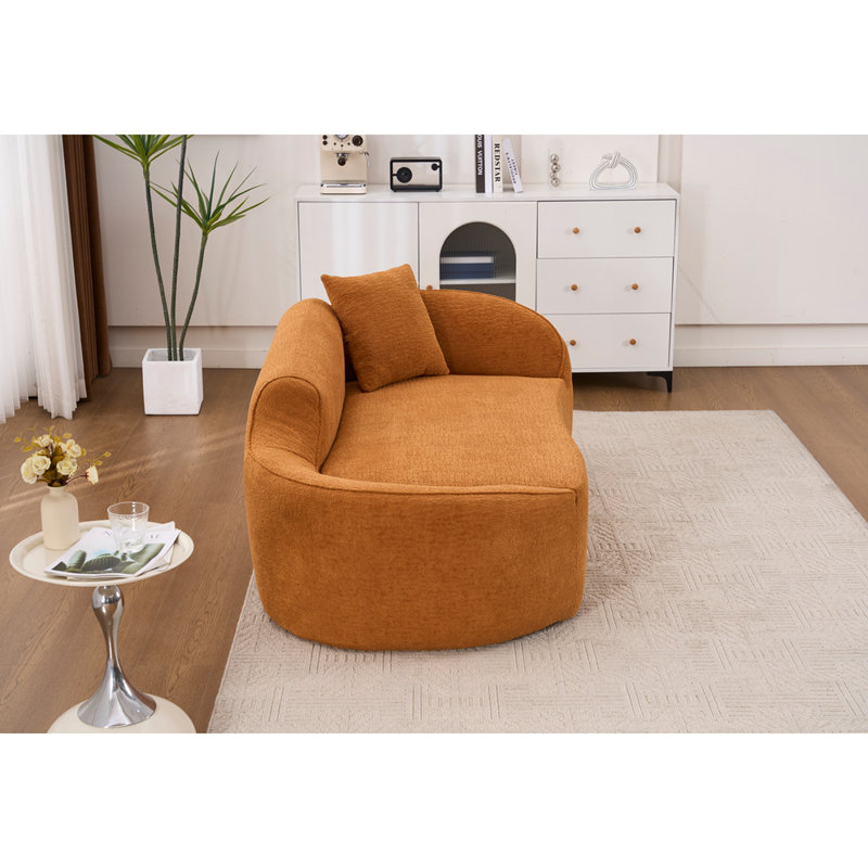 Méridienne courbée Compression, Caramel