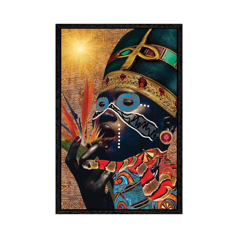 Queen Of Paradise by Yvonne Coleman Burney - Painting on Canvas, Black Framed, 66.04 cm H x 45.72 cm W