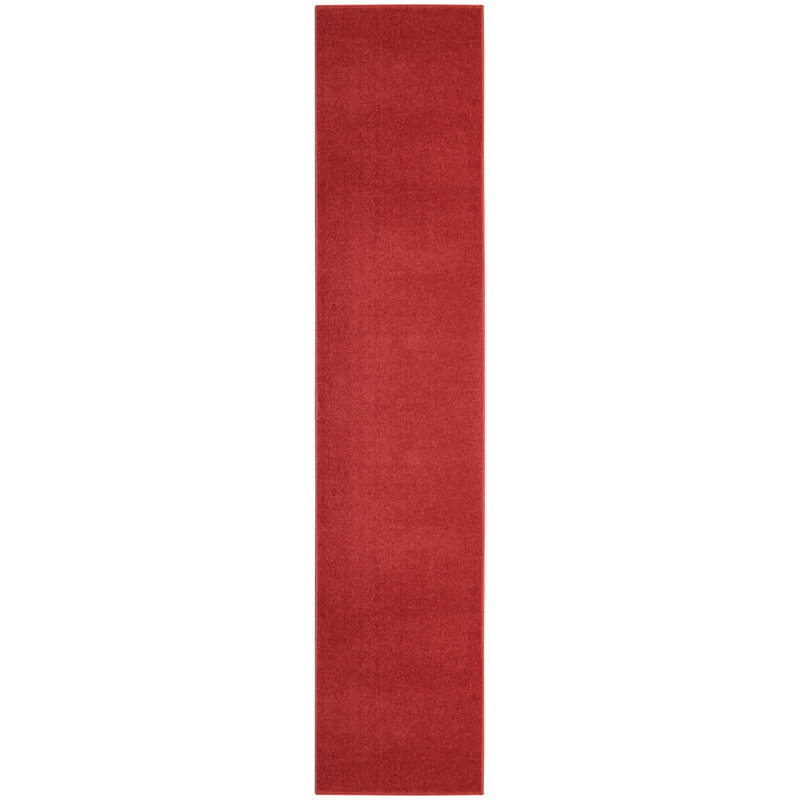 Nourison Essentials Brick Red Indoor/Outdoor Area Rug, Runner 2'2" x 18