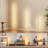 Adjustable Height Dimmable LED Corner Floor Lamp with Remote Control-393630063-401974191