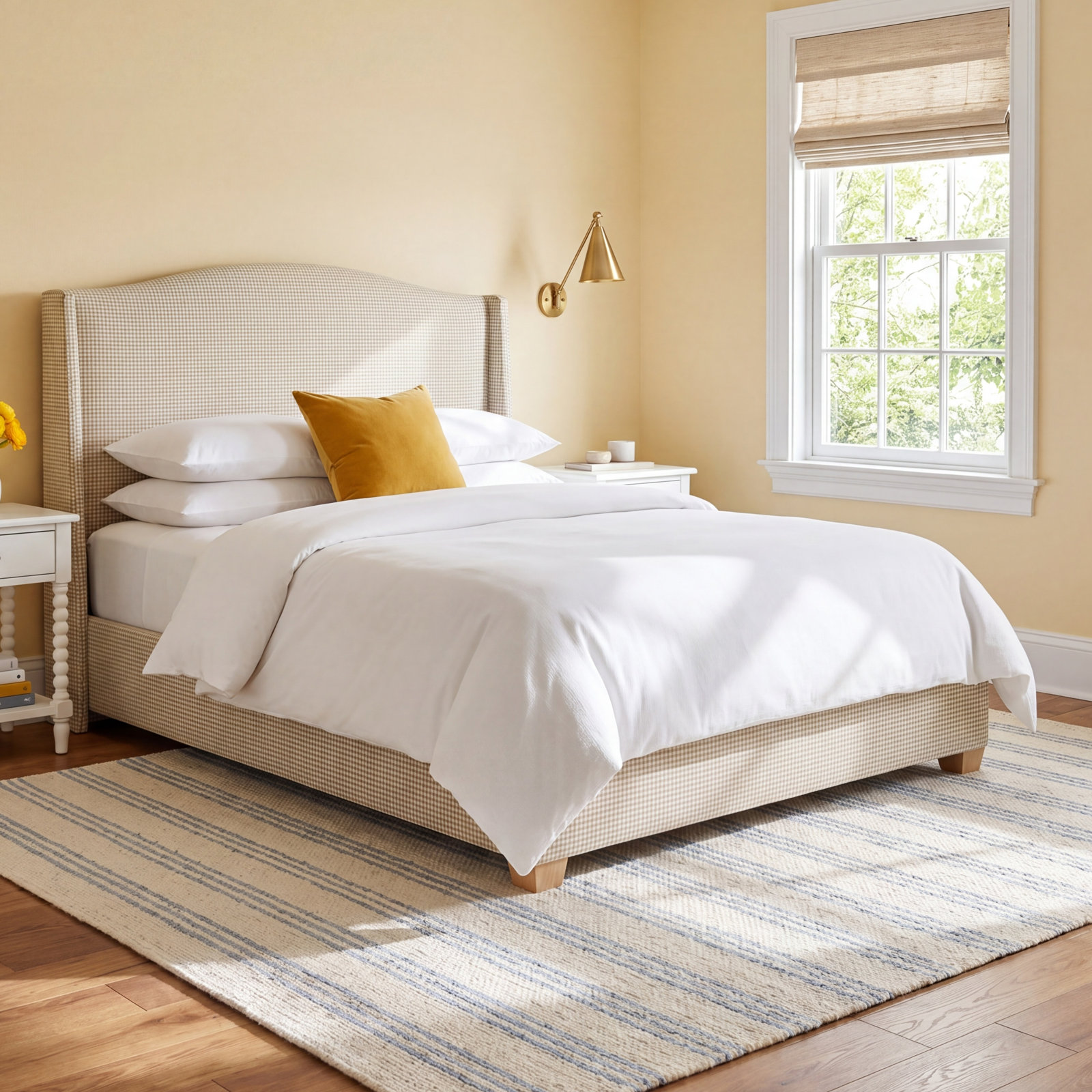 Stoffer Home x Cloth & Co. Julia Platform Bed, Denim, Twin