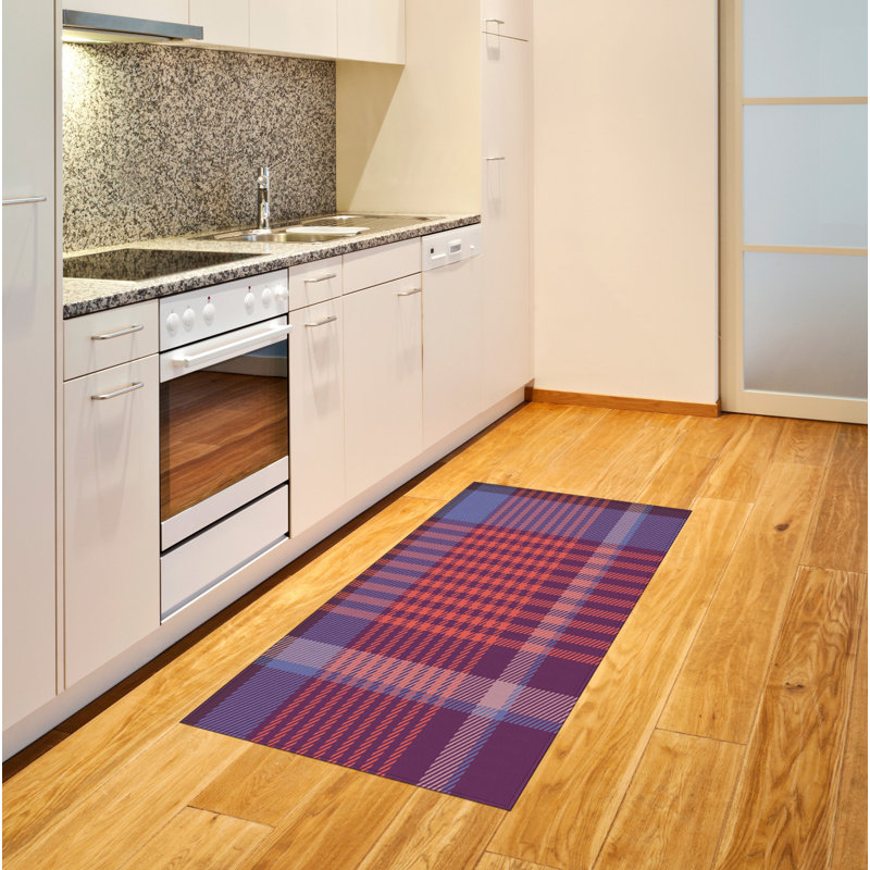 Checkered High Density Long Fiber Poly Threads Decorative Area Rug Carpet, Rectangle 2'7" x 5'