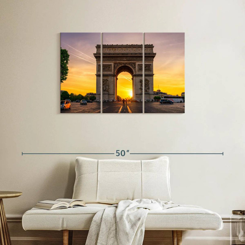 Nicci Paris Arc De Triomphe Sunset, 24" H x 38" W