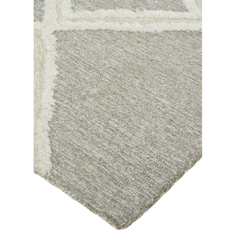 Saint Lucia Wool Geometric Area Rug, Rectangle 8' x 10'