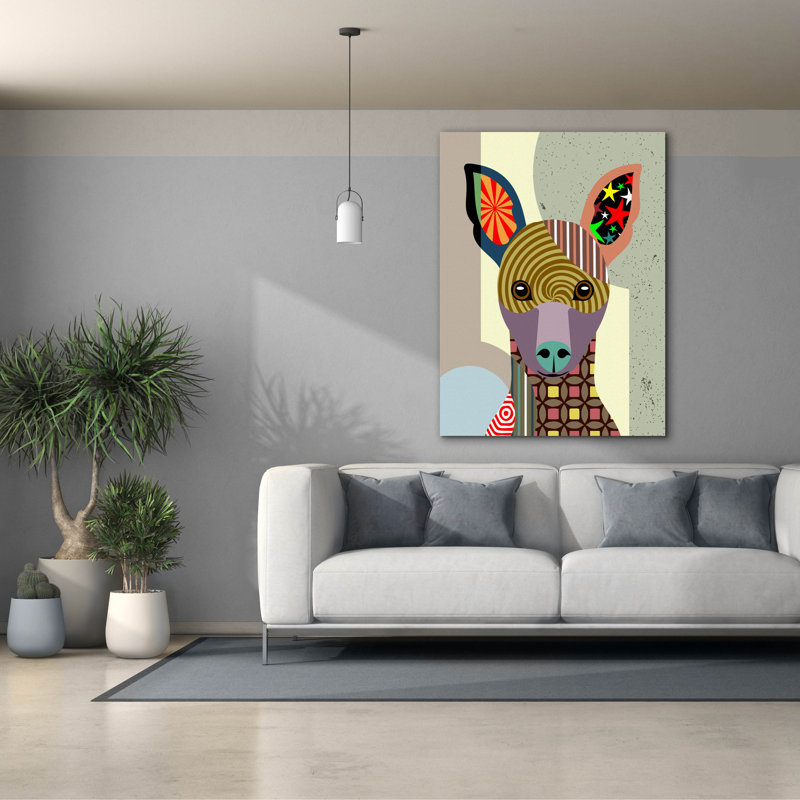 «Pinscher miniature» par Lanre Adefioyue, H 54 po x l 40 po x P 1,5 po