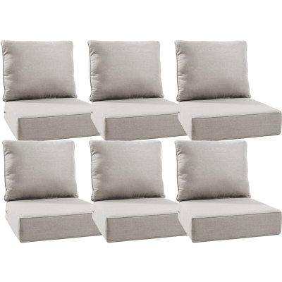Deb Outdoor 6" Thick Cushion Set - Back Cushions And Seat Cushions