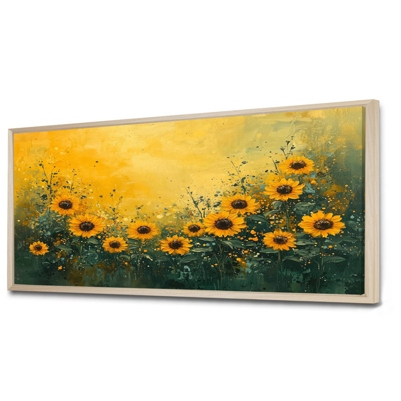Art mural sur toile Dreana, H 28 po x l 60 po, Cadre flottant, Naturel