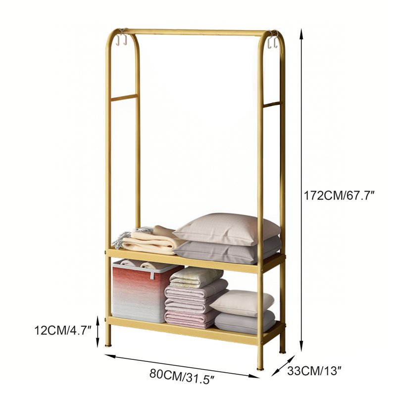 80cm Clothing Rack, Gold