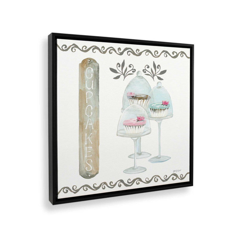 «Bake Shoppe II» par Yvette St. Amant, reproduction d'art sur toile, H 20 po x l 20 po, Noir, Cadre flottant