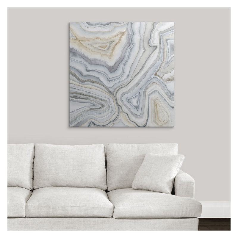 « ii » megan meagher, reproduction d’art Agate Abstract, H 16 po x l 16 po x P 1,5 po, Toile