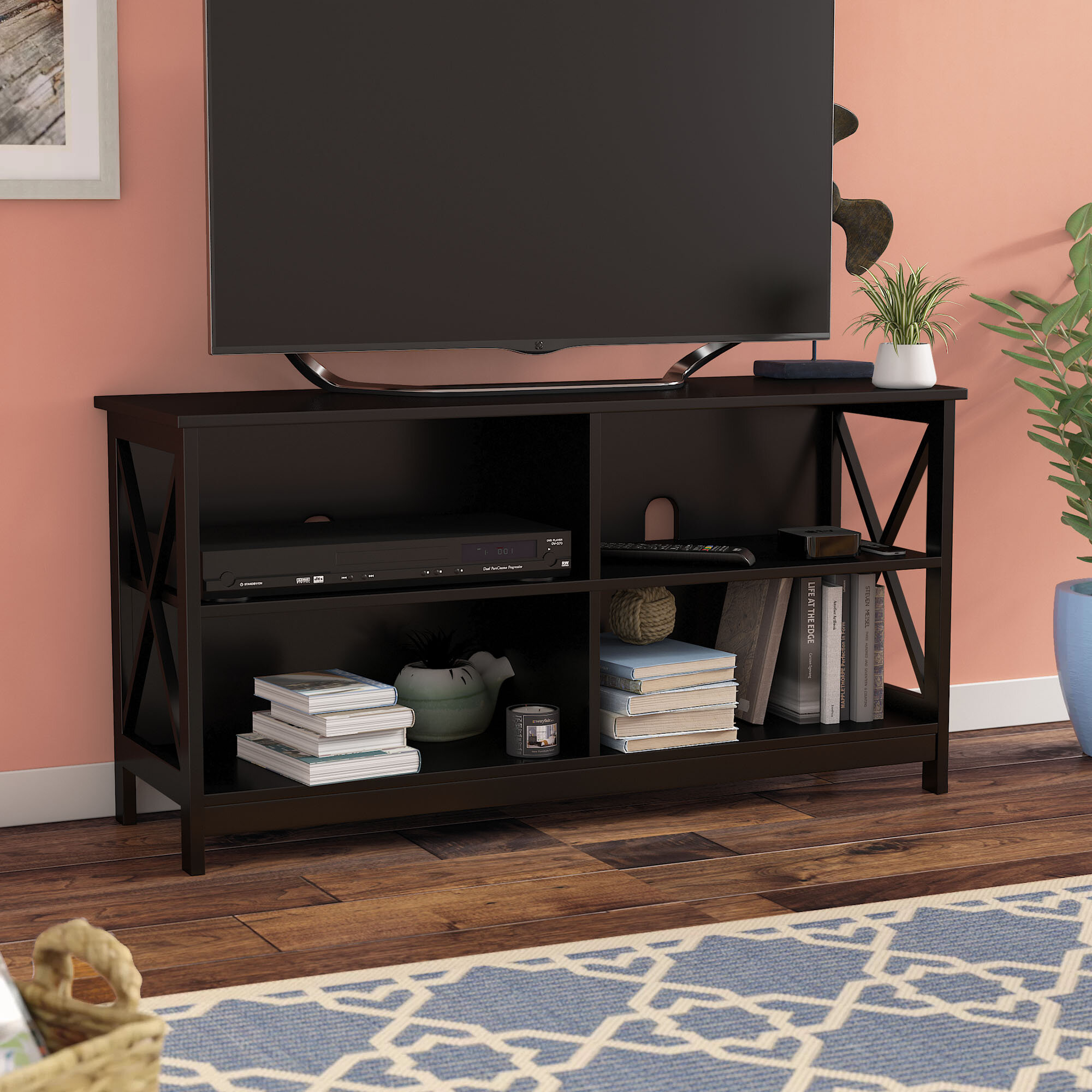 Schererville 40'' TV Stands with Storage Cabinet and Shelves Charlton Home Color: Expresso