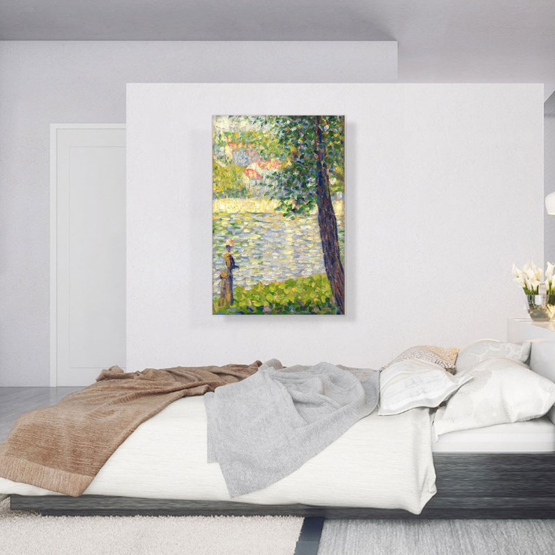 «The Morning Walk» par Georges Seurat - reproduction d'art sur toile tendue, H 40 po x l 26 po x P 0,75 po