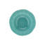 Service de table 12 pièces bleu vert, service pour 4 avec assiettes et bols vert foncé