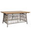 Ensemble de canapé en osier 4 pièces avec chaise fixe et table basse
