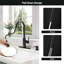 Willow Single-Handle Pull Down Sprayer Kitchen Faucet with Infrared Sensor, Soap Dispenser and Deck Plate-76655480