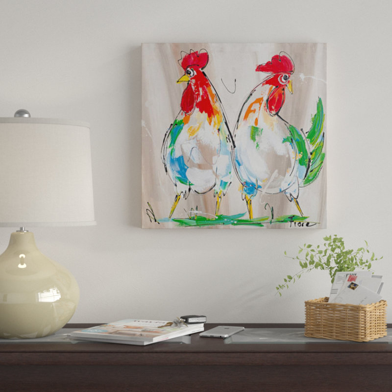 «Me And My Brother» par Art Fiore, impression sur toile tendue, H 12 po x l 12 po x P 0,75 po, Toile tendue, Pas de tapis