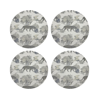 Leopard Walk Pebble 16" Vinyl Placemat