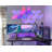 Sinead 44'' Z-Shaped Carbon Fiber Surface PC Gaming Desk with Cup Holder and Headphone Hook-480800781