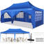 10x20 Pop Up Party Canopy Tents 3.0, Wind Resistant and Waterproof Upgrade Structure Easily Block UV Rays with 6 Outdoor Tents-99446958