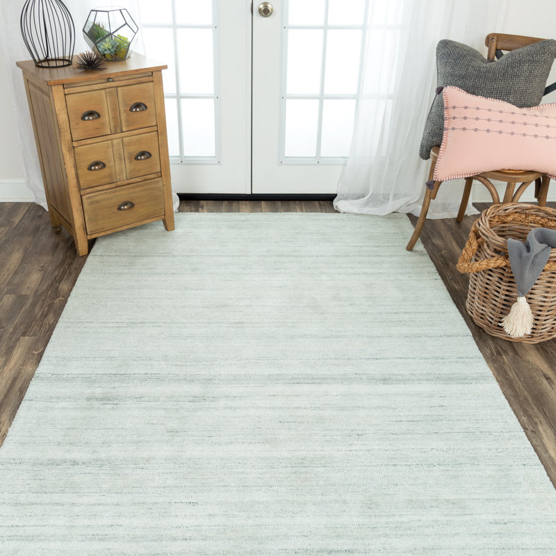 Tapis beige touffeté à la main Lemanski, Rectangle 5 pi x 7 pi 6 po
