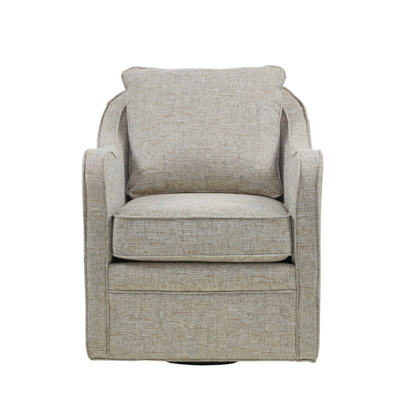Logan 360-Degree Swivel Chair, Gray Polyester
