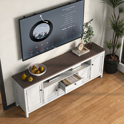 Tv Stand Up To 78" Inch Tv Entertainment Centre With Storage Cabinets And 6 Drawers