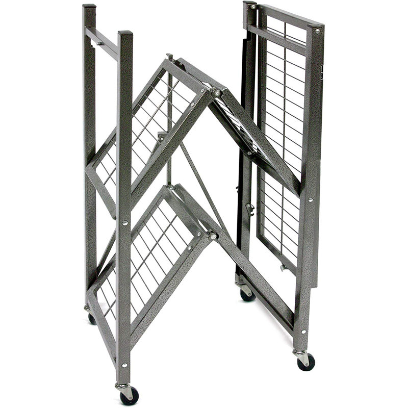 35.4'' W Metal Shelving Unit with Wheels
