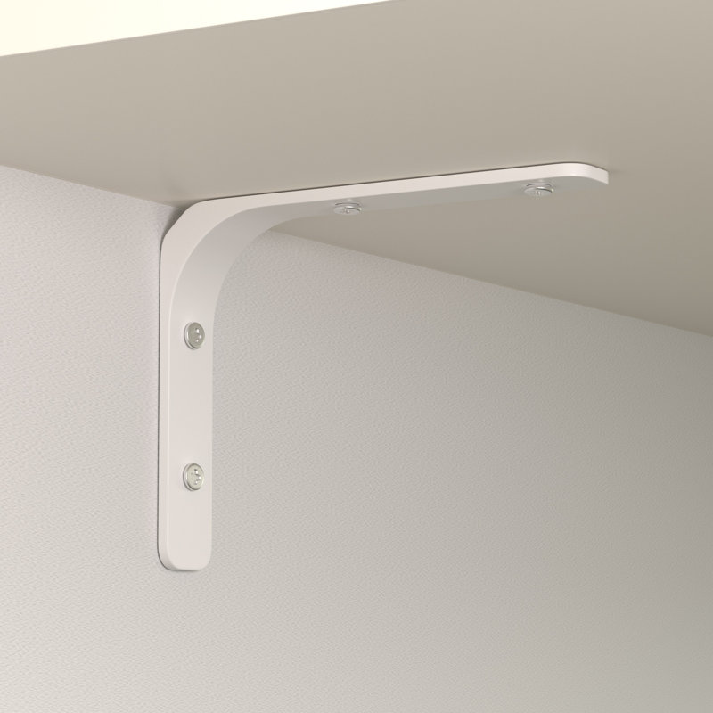 Support pour tringle, (1 tablette) H 1 po x l 8,3 po x P 5,9 po, Blanc
