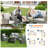 4-Piece Wicker Patio Conversation Set With Glass Table And Cushions-562491551-562491550