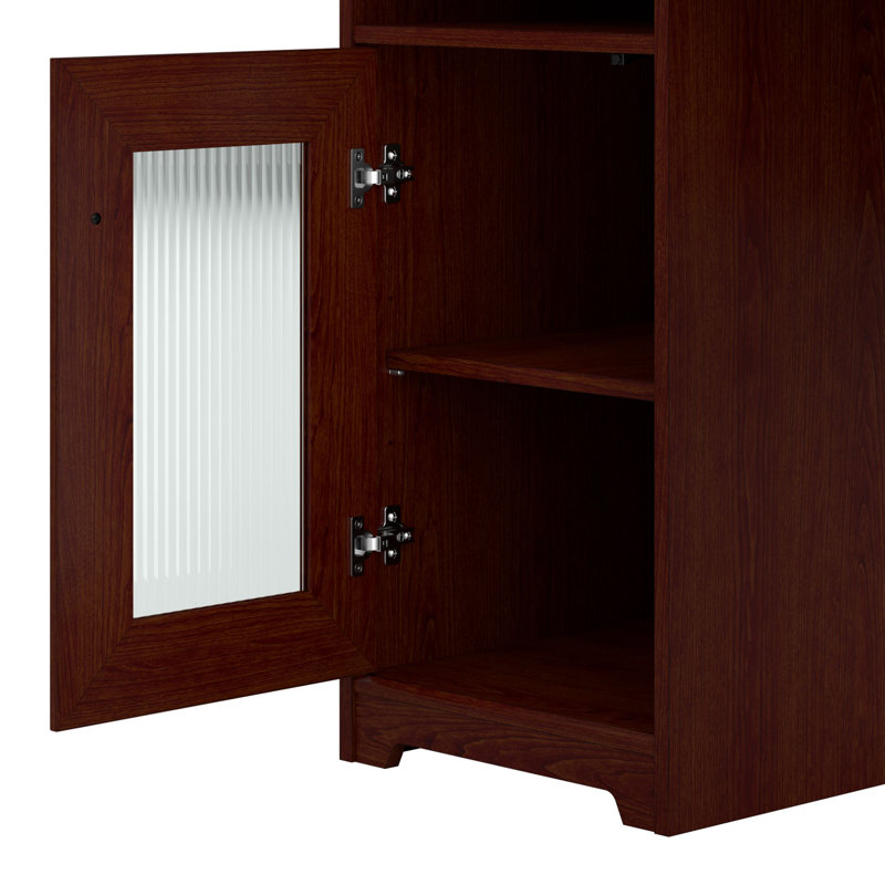 Shelonda 3 Piece Computer Desk Office Set, Harvest Cherry