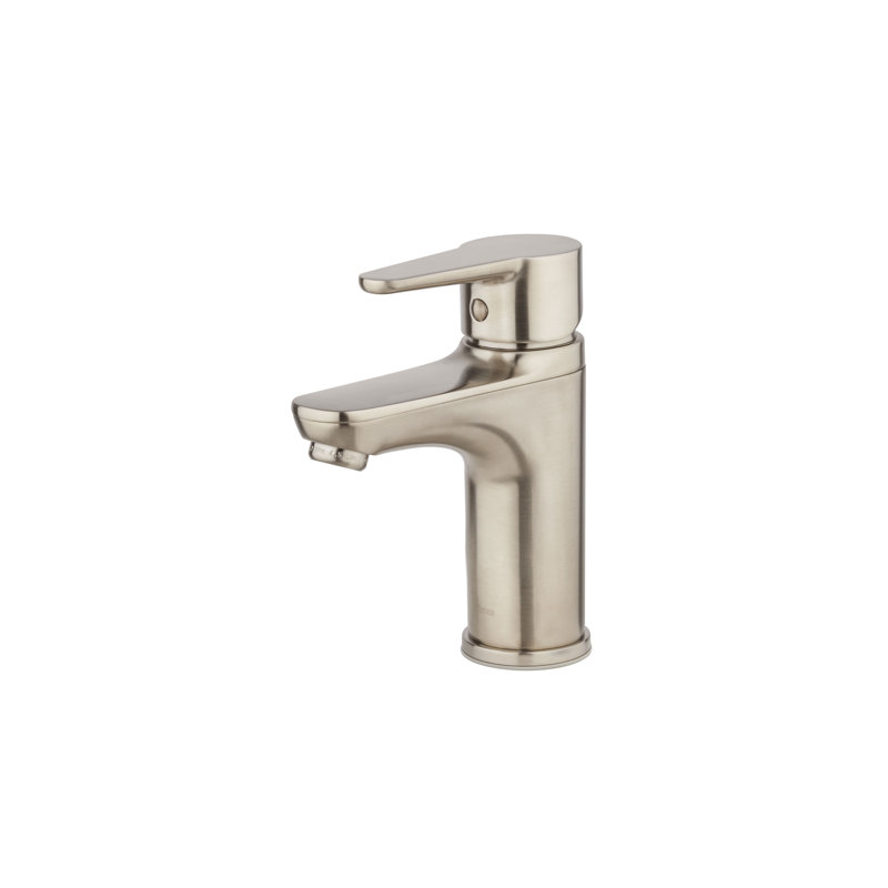 Robinet de salle de bains monotrou avec ensemble de drainage, Nickel brossé