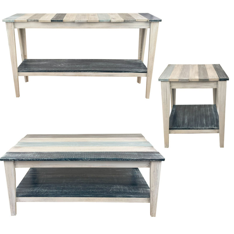 Ensemble de table à pieds fuselés en bois. 1- 1 table de canapé en bois, 1 table basse en bois, 2 21 tables de bout carrées en bois
