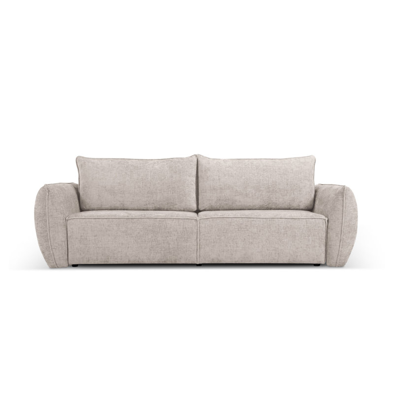 Bernovich 3 Seater Chenille Sofa Bed, Light Grey