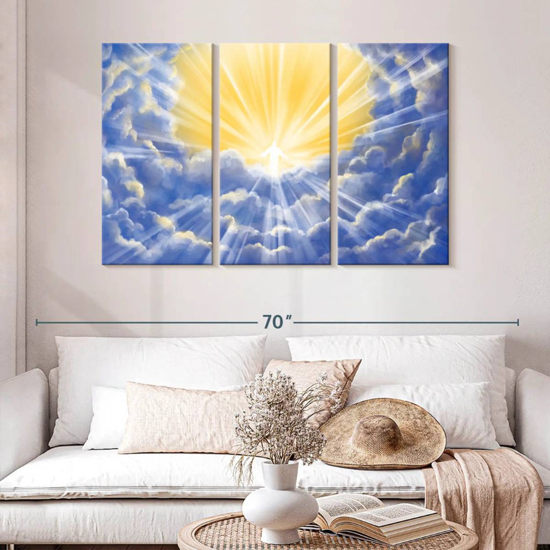 Adella Christ Above The Clouds, 32" H x 50" W