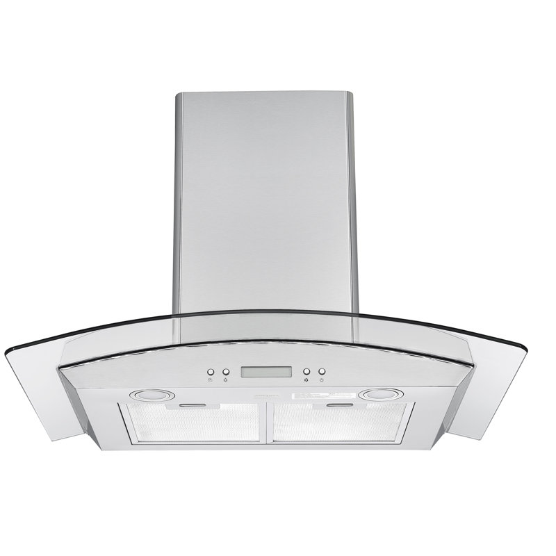 Hotte murale convertible 30 po 620 pi³ / min en acier inoxydable