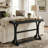 52" Long Vintage Narrow Console Table, Sturdy Open Storage Shelf, Anti-Tip Design Suitable For Entryway, Living Room-1952695094