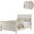 Bedroom Residential Queen Size Sleigh Bed Modern Plywood Frame with Clean White Sleigh Design Headboard and Footboard