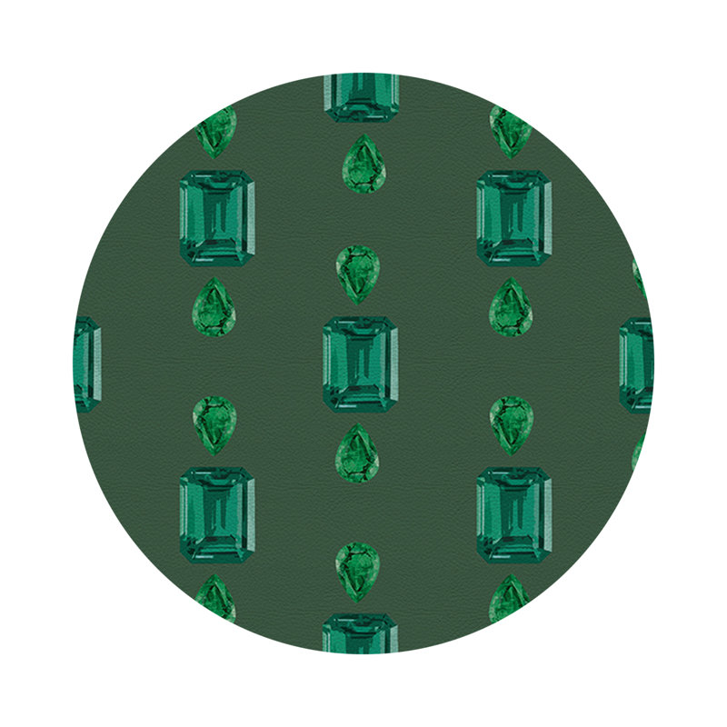 Napperon Gem Emeralds , Émeraudes, Evergreen