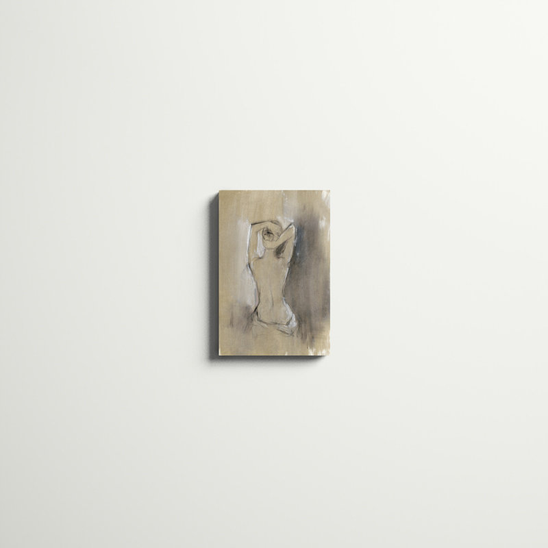 «Contemporary Draped Figure I» par Ethan Harper, reproduction d'art sur toile tendue, H 18 po x l 12 po, Noir