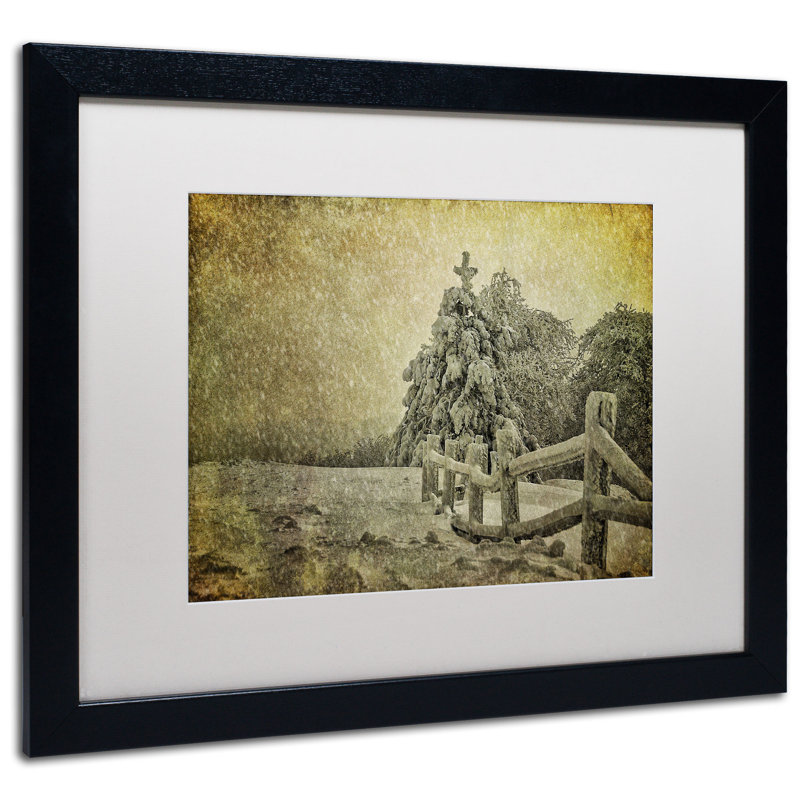 «Oh Christmas Tree in Snow», reproduction de photo encadrée, H 16 po x l 20 po x P 0,5 po