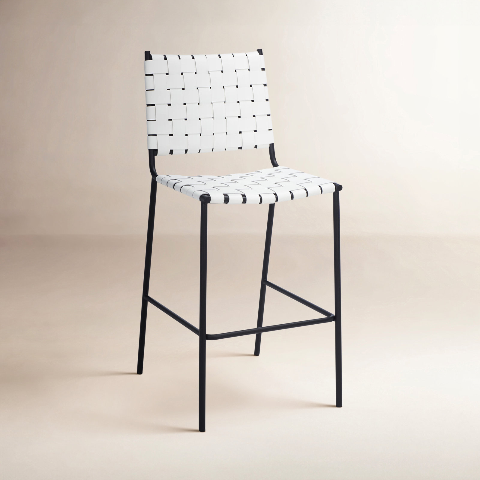 Ryland 26" Bar Stool, Black, White
