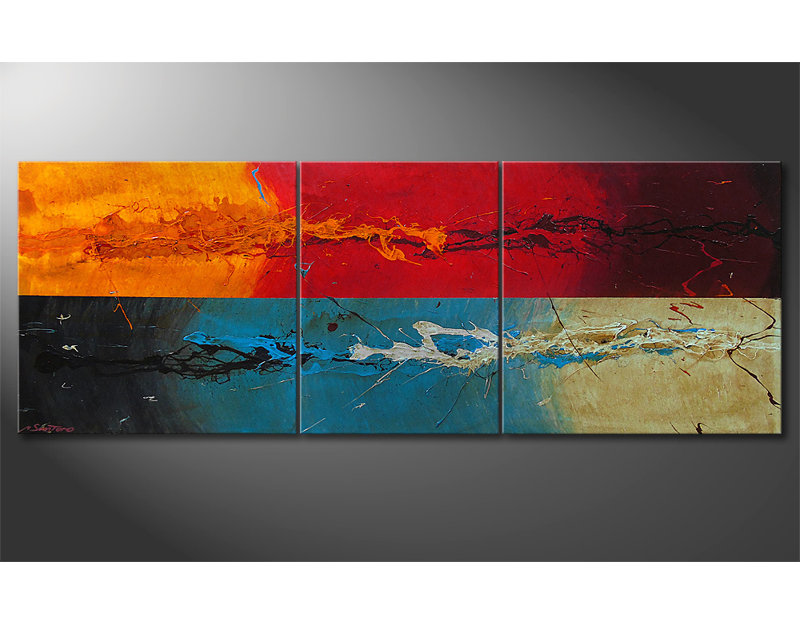 3 Piece No Frame Painting on Canvas