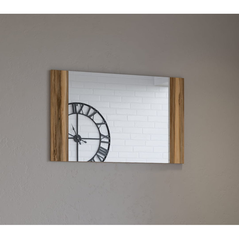 Siomha Rectangle Mirror, Oak Satin