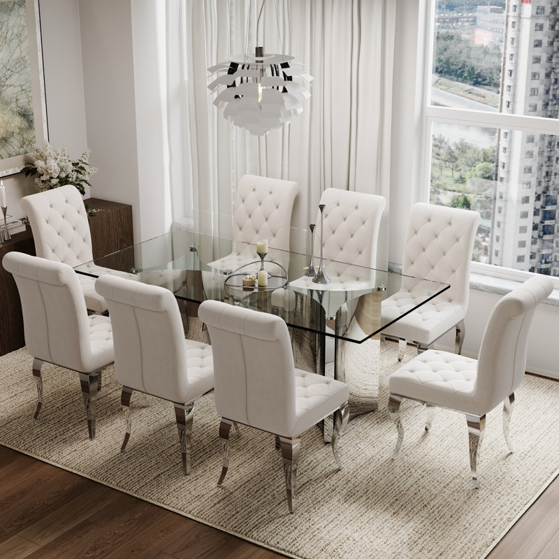 20.1'' H Tufted Velvet Upholstered Parsons Chair