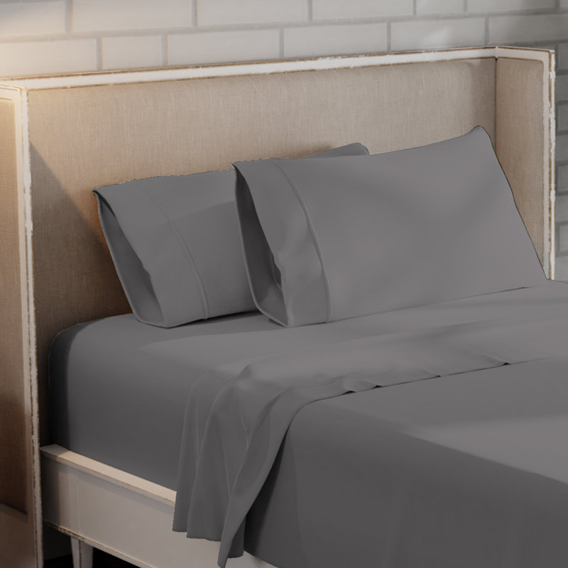Taies d'oreiller 100% coton 400TC Ultimate Percale, Roi, Gris foncé